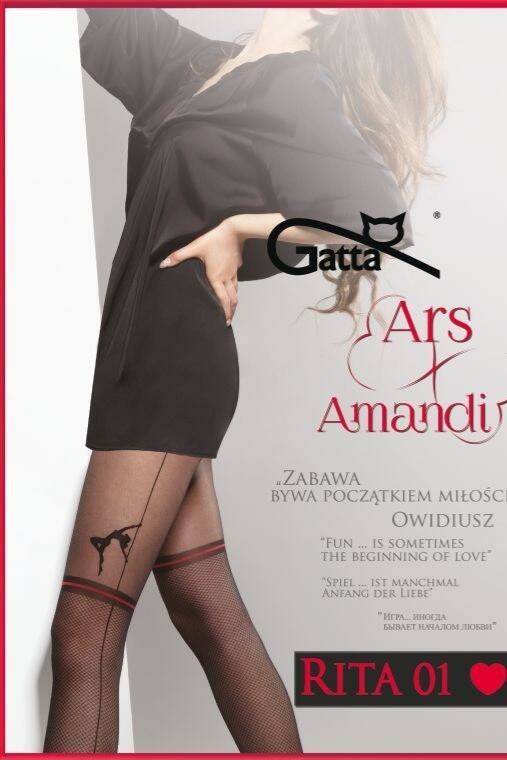 Rajstopy Rita Wz.01 20 Den - nero/red