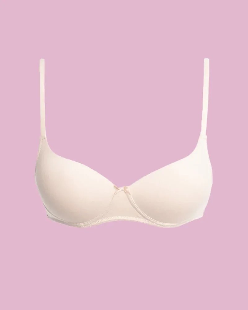 Key My First Bra TBM 120 bawełniany biustonosz dla nastolatek bez fiszbin - beżowy