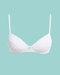 Key My First Bra TBC 122 stanik dla nastolatek z ozdobą i odpinanymi ramiączkami - biały