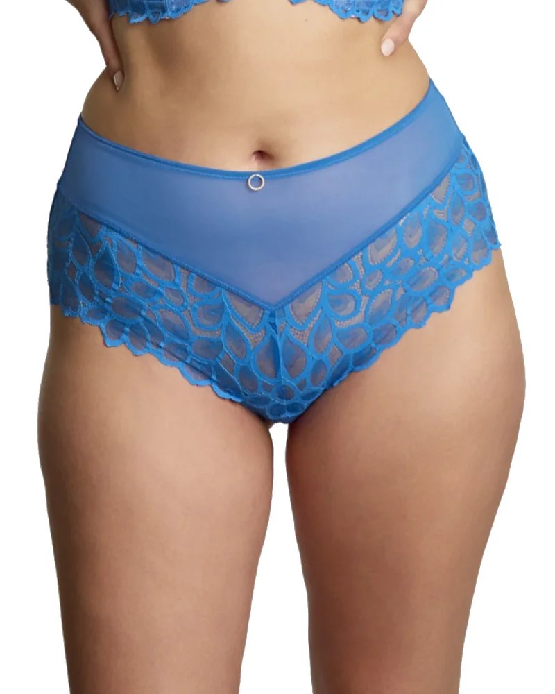 Allure majtki z wysokim stanem - niebieskie - Panache