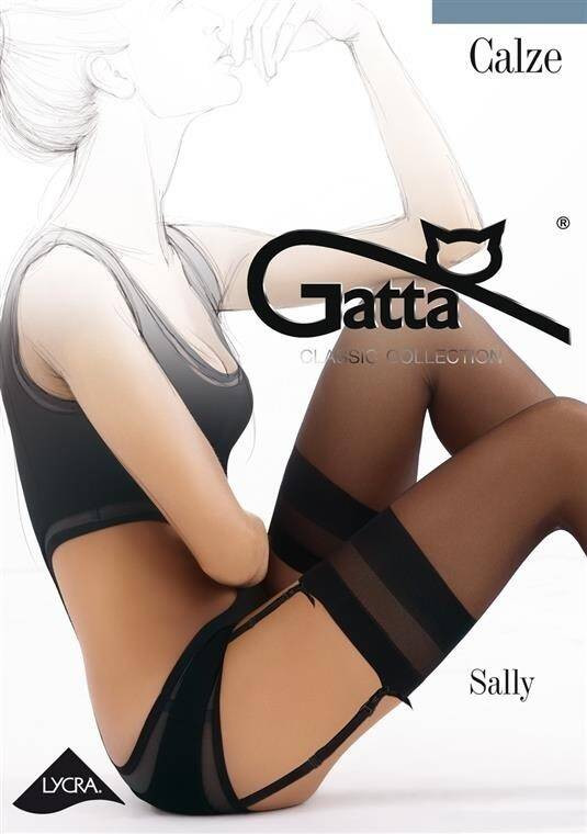 Pończochy Sally Lycra Do Paska - bronzo