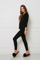 Komplet damski z legginsami OH!ZUZA N&D H28 - czarny
