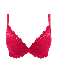 Wacoal Embrace Lace koronkowy biustonosz plunge - czerwony