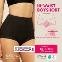 Majtki menstruacyjne z wysokim stanem - beżowe