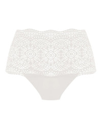Lace Ease figi z wysokim stanem - ecru ONE SIZE