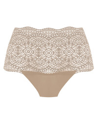 Lace Ease figi z wysokim stanem - cielisty ONE SIZE