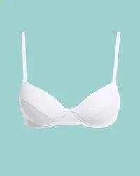Key My First Bra TBC 024 bawełniany stanik dla nastolatek z odpinanymi ramiączkami - biały